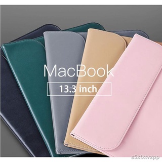 ㍿✁【Ready stock】 Newest Laptop Ultra Thin Notebook Sleeve Envelope PU Leather Case for MacBook Pro 13
