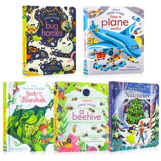 Usborne 3D Flap Picture Books Peep Inside English Educational Baby Children Reading Book Learning