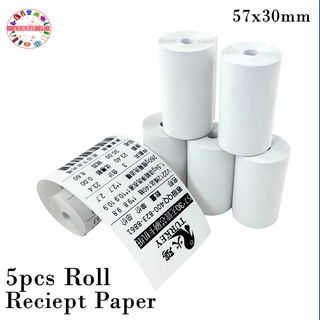 5pcs Roll High Quality 57x30mm Thermal Paper for Printers