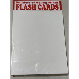 BIG BLANK Flash Cards, size 5.5 x 7 inches, 45-50pcs per pack, FOLDCOTE 10 (White Cardboard)