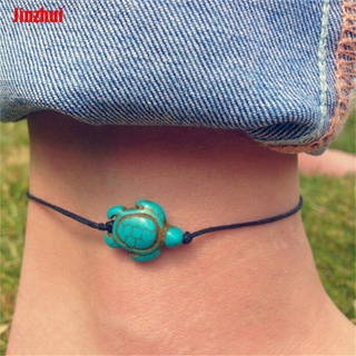 [Jinzhui] Women Boho Turquoise Turtle Ankle Chain Anklet Bracelet Foot Chain Beach Jewelry