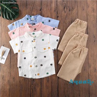 Low price✴✿ℛ2PCS Baby Boy Gentleman Short Sleeve Polo Neck Tops+Pants Outfits Set
