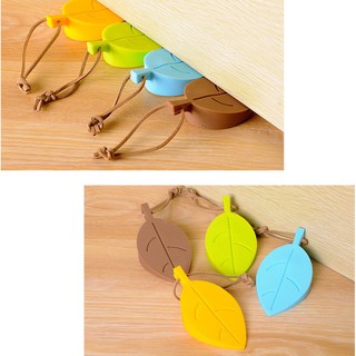 Cute Mini Leaf Silicone Rubber Door Stop Stopper Finger Protectors