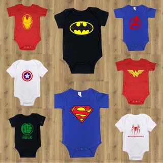 Batman, Superman, Ironman (Superhero) Baby Onesie