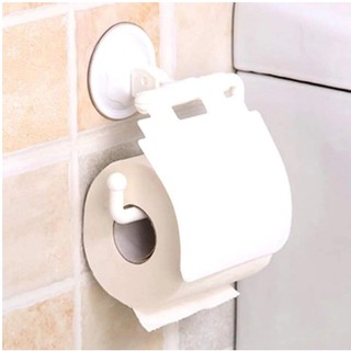 Wall Suction Cup Tissue Holder Roll Stand Bathroom Waterproof Storage Box