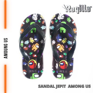 【Ready Stock】℗▪ஐAmong us Kids Flip Flops motif among us Sandals us among us game among