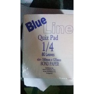 Blue Line 1/4 Quiz Pad 80 leaves