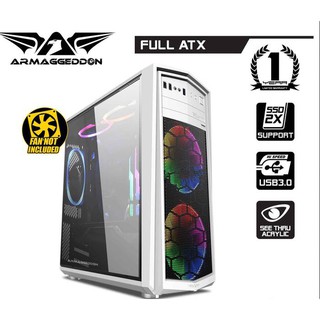 heatsink cooling fan computer fan☎Armaggeddon T5X Pro II (White) Computer Gaming Case Full ATX Audio