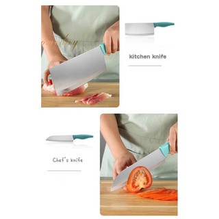 5pcs Kitchen Knife with Knife Holder Kitchenware Set with Box Colorful Kitchen Knife (7)