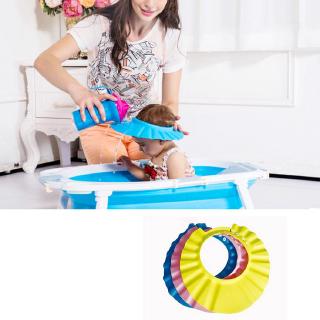 Baby Bathing Shower Cap Hat Wash Hair Shield Adjustable Elastic Shampoo Cap