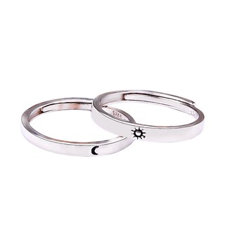 Sun and Moon Couple Open Rings Adjustable Minimalist Rings Gifts Fashion Ins