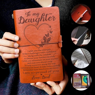 Notebook Printed Engraved Leather Journal Notebook Diary Christmas Gift (1)