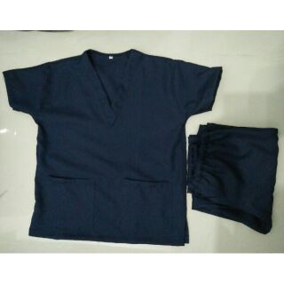NAVY BLUE KATRINA POLYESTER SCRUB SUITS SET FOR MEN AND WOMEN (1)