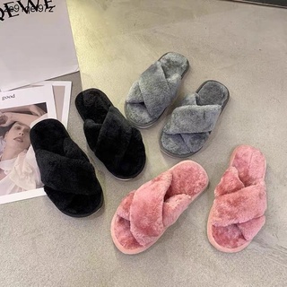 indoor slippers for menRabbit Fur Japanese Fashion Plush Slipper Indoor Slipper