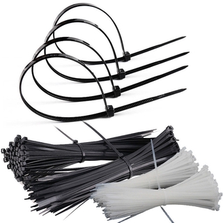Ready stock 4" 6" 8" 10" 12" nylon cable ties Self-locking cable zip fasten wire accessories wrap strap fastening bag clips tie plastic zip ties