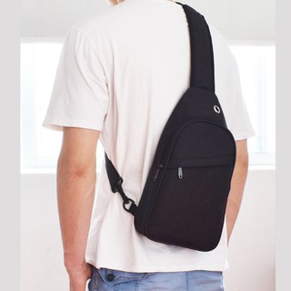 Canvas USB Charging ANti-theft Men Chest Bag Crossbody Sling Shoulder Bag Beg