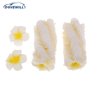 Dovewill 50Pcs Hawaiian Plumeria Foam Flower for Party Decoration DIY Hair Clip (6)