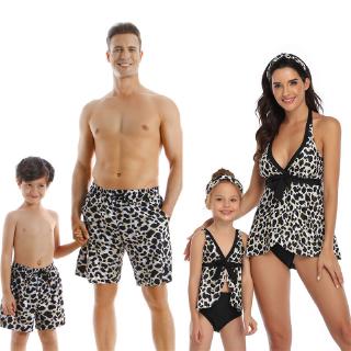 Family Matching Swimwear Mother Daughter Swimsuits Father Son Beach Shorts Mommy Dad And Me Clothes