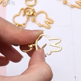 ▫✟✿10Pcs Cute Rabbit Keychain Metal Swivel Lobster Clasp Snap Hook Jewelry Findings