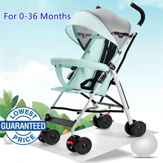 Megamall Baby Stroller Toddler Walker Foldable Washable Plate 2-way Light Infant Stroller 0-36 Month