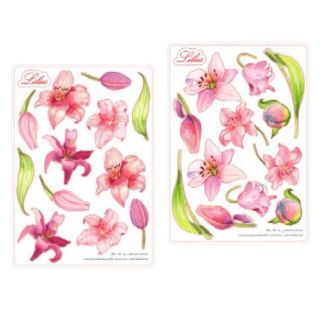 Lilies Themed Watercolor Stickers