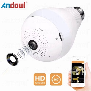 ﹉Camera 360°Panoramic Wireless IP Camera Light Bulb CCTV WIFI Home Security Camera