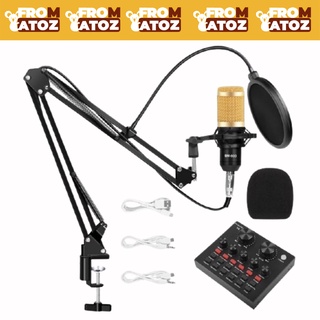 Condenser Microphone with V8 Soundcard BM-800 Mic Set