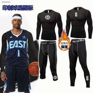 ❇☊✧NBA basketball tights men s long-sleeved suit high-stretch quick-drying football sports training