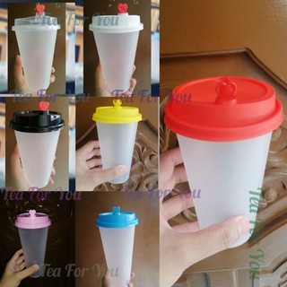 Milktea Cups (FROSTED HARD CUPS) with Lid - SET!
