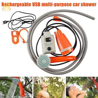 Outdoor Shower Kit Home USB Rechargeable Portable Multipurpose Car Shower Set with Switch