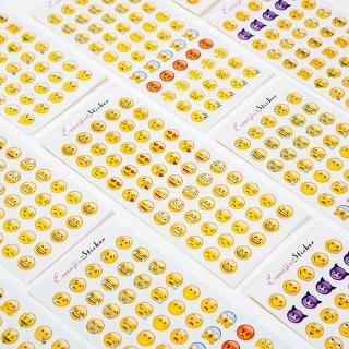 12 Pcs Emoji Series Kawaii PVC Stickers Diary Journal Stationery Scrapbooking DIY Decorative Sticker