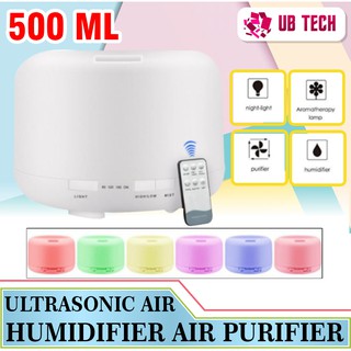 500ML Aromatherapy Essential Oil Diffuser Ultrasonic Air Humidifier Air Purifier 4 Timer
