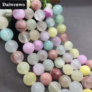 Colourful Chalcedony Beads 4-12mm Round Natural Loose Stone