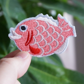 Embroidery Cartoon Koi Fish Iron On Patch Badge Applique