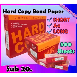 Hard Copy Bond Paper Short / A4 / Long 70Gsm Substances.20