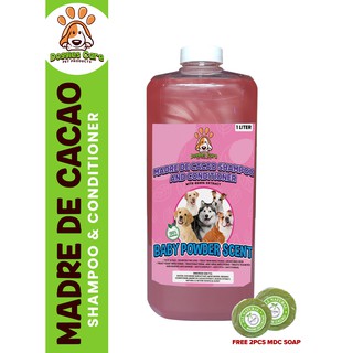 Madre de Cacao Shampoo & Conditioner with Guava Extract 1 Liter Pink FREE MDC SOAP 2pcs