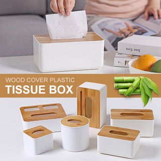 【sale】 Removable Wood Cover Tissue Box Holder Storage for Office (1)