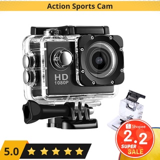 【Ready Stock】☢Action Sports Camera Waterproof Shockproof Full HD Mini Outdoor Sports Cam with Case a