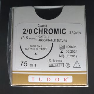 2/0, 3/0, 4/0 Chromic Brown Suture