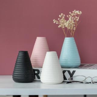 【Ready Stock】COD Black ceramic handicraft vase stoneware hand-glazed cone