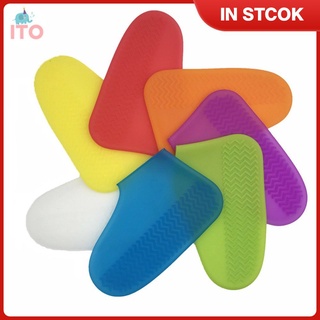 [Ready Stock]☌☸Silicone Shoe Cover Children Adult Waterproof Non-Slip
