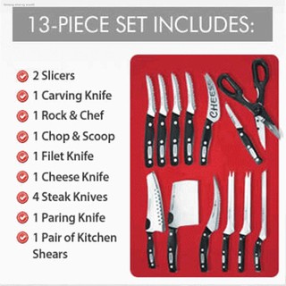 (Sulit Deals!)▽Mibacle Stainless Steel Blade (13-PIECES KITCHEN KNIFE SET), High Quality Kitchen Kni