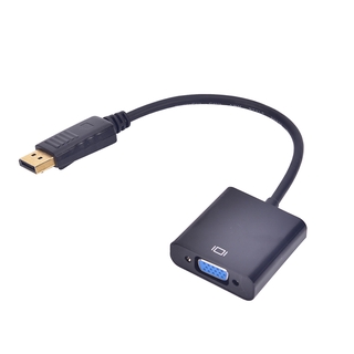 Displayport DP Male To VGA Female Adapter Display Port Cable Converter Black
