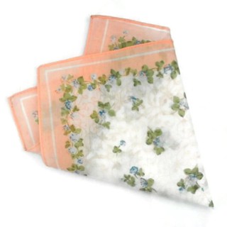 Women Ladies Light Color Daily Pocket Square Floral Handkerchief (4)