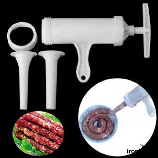 ✿Sc♚White Funnel Nozzle Sausage Stuffer Manual Stuffed Sausage Meat Machine Hand Operated Food Maker