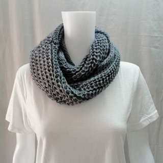 Winter knitted infinity scarf