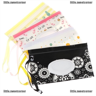 [Sweet] Portable Baby Wipes Bag Pouch Outdoor Easy-carry Clean Wet Wipes Bags 24*14cm