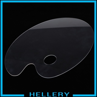 Ready Stock/☫▥❀[HELLERY] Professional Acrylic Oval Square Paint Mixing Tray Palette Artist Supplies