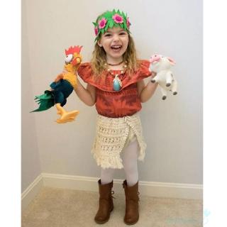 ღ☭US Toddler Baby Girl Kid Moana Costume Polynesian Fancy