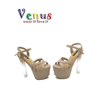Venus Pageant Heels, Glass Block Heels, 7 inches (588-5A)#Large size